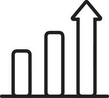 croissance affaires icône symbole vecteur image. illustration de le le progrès contour infographie stratégie développement conception image