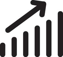 croissance affaires icône symbole vecteur image. illustration de le le progrès contour infographie stratégie développement conception image