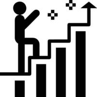 croissance affaires icône symbole vecteur image. illustration de le le progrès contour infographie stratégie développement conception image