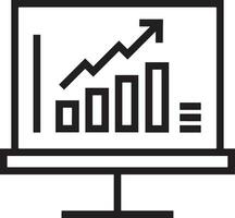 croissance affaires icône symbole vecteur image. illustration de le le progrès contour infographie stratégie développement conception image