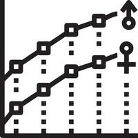 croissance affaires icône symbole vecteur image. illustration de le le progrès contour infographie stratégie développement conception image