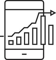 croissance affaires icône symbole vecteur image. illustration de le le progrès contour infographie stratégie développement conception image