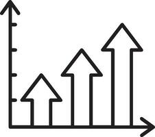 croissance affaires icône symbole vecteur image. illustration de le le progrès contour infographie stratégie développement conception image