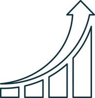 croissance affaires icône symbole vecteur image. illustration de le le progrès contour infographie stratégie développement conception image