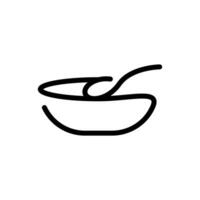 cuisine logo élément vecteur . cuisine ligne vecteur