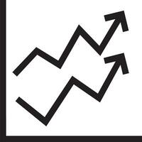 croissance affaires icône symbole vecteur image. illustration de le le progrès contour infographie stratégie développement conception image