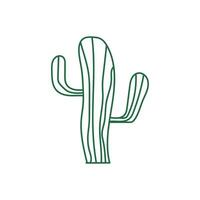 cactus ligne vecteur élément , cactus illustration icône , cactus icône , plante cactus ligne
