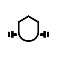 Gym aptitude logo . aptitude logo élément vecteur . fort et la musculation vecteur élément