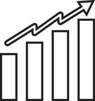 croissance affaires icône symbole vecteur image. illustration de le le progrès contour infographie stratégie développement conception image