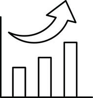 croissance affaires icône symbole vecteur image. illustration de le le progrès contour infographie stratégie développement conception image