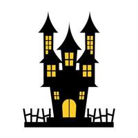 Halloween Château illustration élément vecteur . Halloween Château Contexte .