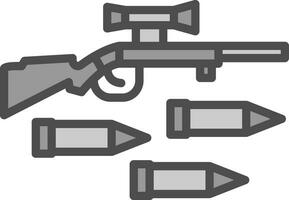 conception d'icône de vecteur de fusil