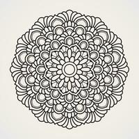 traditionnel modèle de circulaire fleurs cette forme une mandala. adapté pour henné, tatouages, Photos, coloration livres. Islam, hindou, bouddha, Inde, Pakistan, Chinois, arabe vecteur