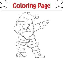 content Noël Père Noël coloration page pour des gamins vecteur