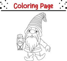 content Noël gnomes coloration page pour des gamins vecteur