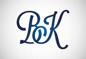initiale lettre b k logo conception vecteur. graphique alphabet symbole pour entreprise affaires vecteur