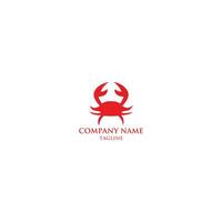 Crabe logo vecteur. mer nourriture logo vecteur