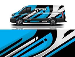 voiture wrap graphique racing abstrait pour wrap et vinyle autocollant vecteur