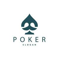 poker carte logo classique vecteur jeux d'argent Jeu conception Facile symbole modèle