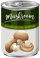 Une boîte de champignons Champignons vecteur