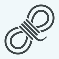 icône corde. en relation à exploitation minière symbole. glyphe style. Facile conception modifiable. Facile illustration vecteur