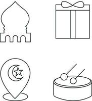 Ramadan mubarak icône avec plat conception. vecteur illustration