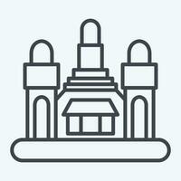 icône Bangkok. en relation à Capitale symbole. ligne style. Facile conception modifiable. Facile illustration vecteur