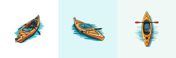 kayak vecteur agrafe art illustration