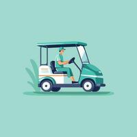 le golf Chariot vecteur agrafe art illustration