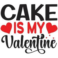 le gâteau est ma saint valentin vecteur
