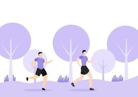 illustration de fond de jogging ou de course à pied vecteur