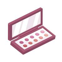 vecteur le fard à paupières palette clipart, maquillage produit illustration dans Terre Ton vecteur