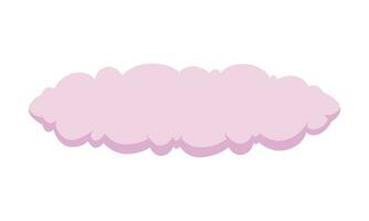 vecteur plat rose des nuages sur blanc Contexte