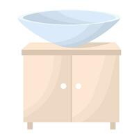 une évier ou lavabo avec une piédestal pour le salle de bains. vecteur illustration.