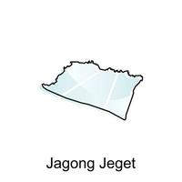 vecteur carte de jagong Joget ville moderne contour, logo vecteur conception. abstrait, dessins concept, logo, logotype élément pour modèle.