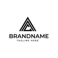 triangulaire logo combiné avec le lettre c vecteur