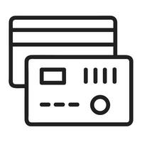 crédit carte vecteur icône, direct style, de comptabilité Icônes collection, isolé sur blanc Contexte.