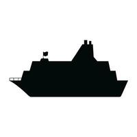 vecteur navire de guerre icône Facile illustration de navire de guerre vecteur icône pour la toile