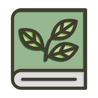botanique livre vecteur épais ligne rempli couleurs icône pour personnel et commercial utiliser.