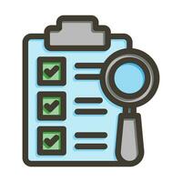 Audit vecteur épais ligne rempli couleurs icône pour personnel et commercial utiliser.