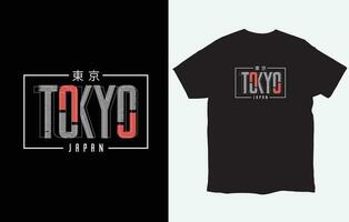 conception de t-shirts et de vêtements à tokyo vecteur