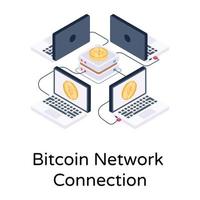 connexion réseau bitcoin vecteur