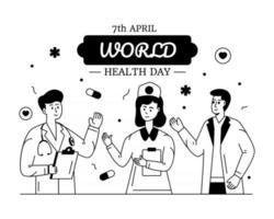 journée mondiale de la santé vecteur