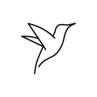 vecteur contour style en volant oiseau logo