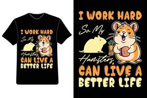 gratuit hamster T-shirt conception, typographie t chemise conception, mignonne hamster T-shirt, marrant hamster tee, hamster amoureux chemise, hamster graphique tee, gratuit t chemise conception vecteur