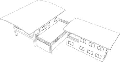 3d illustration du projet de construction vecteur