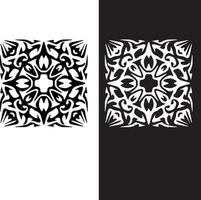 abstrait sans couture modèle avec silhouettes fleurs dans noir et blanche. floral répéter monochrome Contexte. interminable impression texture. en tissu conception. fond d'écran - vecteur