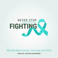 triomphe plus de cervical cancer défis dans élégant vecteur Contexte