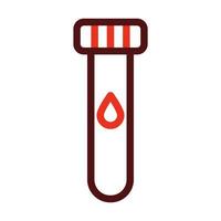 du sang échantillon vecteur épais ligne deux Couleur Icônes pour personnel et commercial utiliser.
