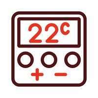 thermostat vecteur épais ligne deux Couleur Icônes pour personnel et commercial utiliser.